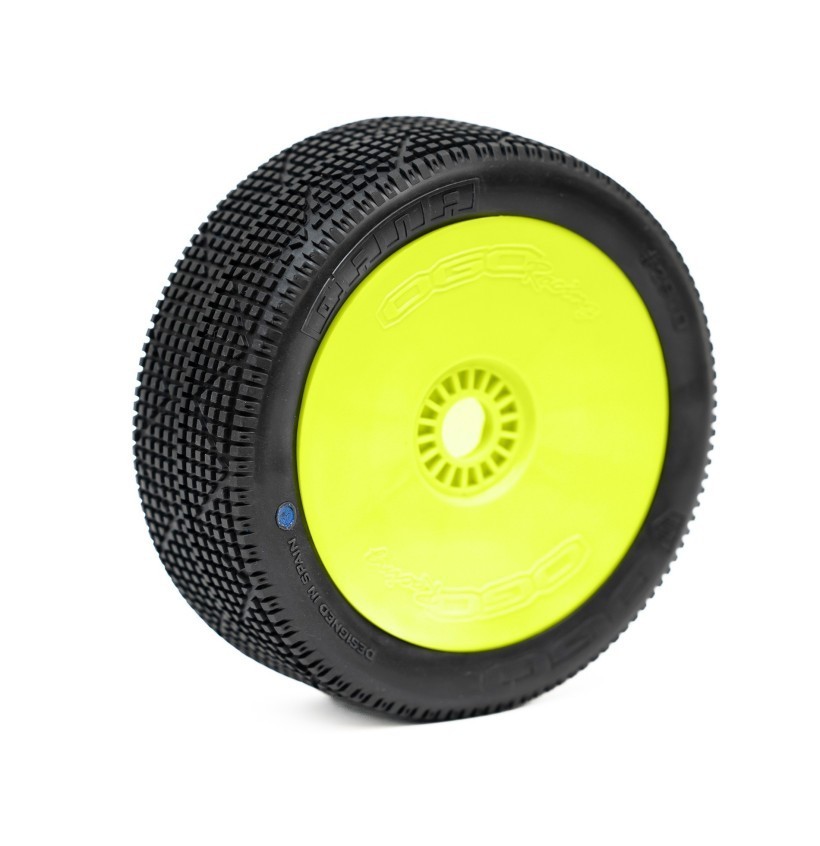 1:8 BUGGY DANA CLAY PRE-MOUNTED YELLOW(2) "CH COMPOUND"