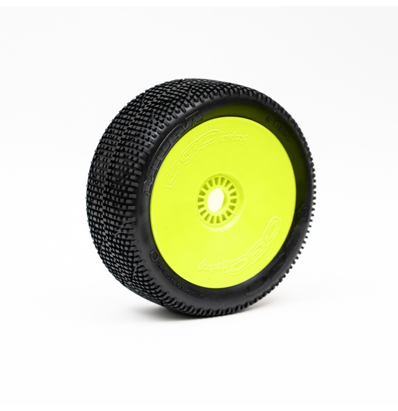 1:8 BUGGY MIURA SUPER SOFT PRE-MOUNTED YELLOW (2) "H COMPOUND"