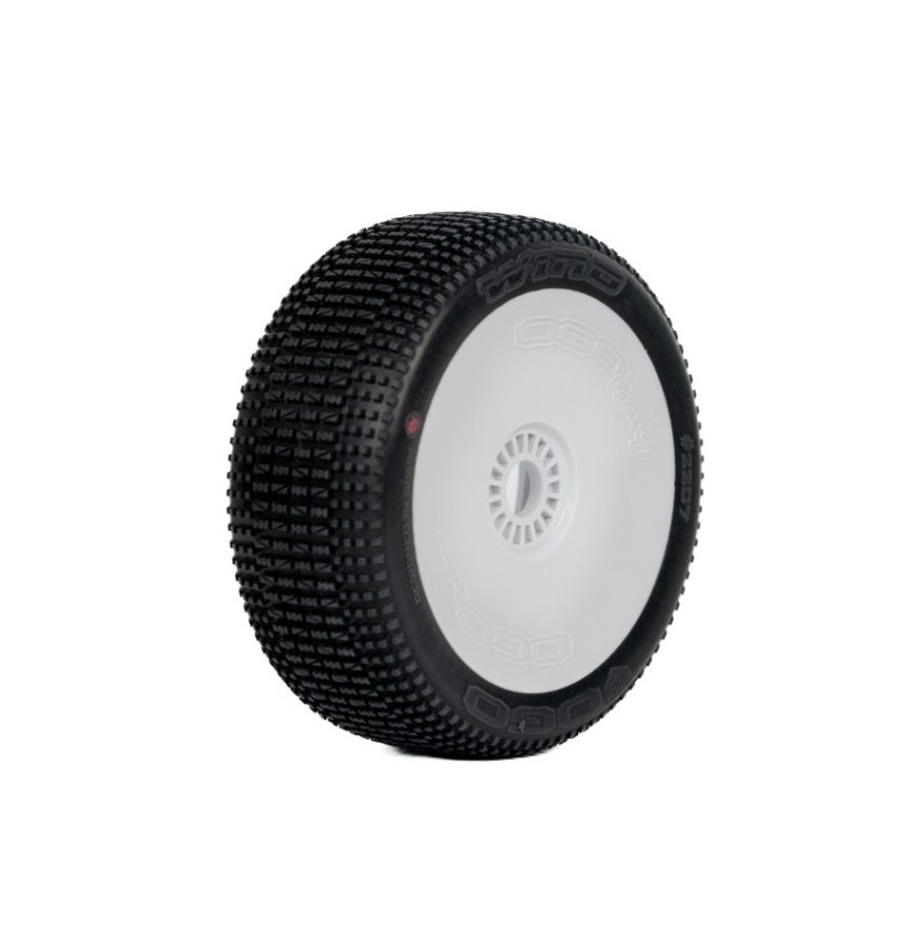 1:8 BUGGY WIND ULTRA SOFT PRE-MOUNTED WHITE (2) "H COMPOUND"