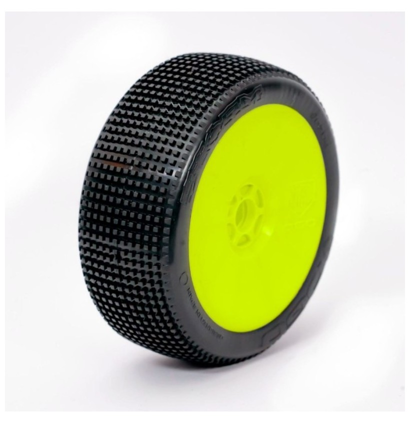 1:8 BUGGY STORM SUPER SOFT PRE-MOUNTED YELLOW (2) "H COMPOUND"