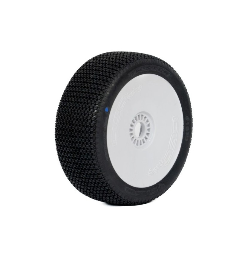 1:8 BUGGY TWISTER MEDIUM PRE-MOUNTED WHITE (2) "H COMPOUND"