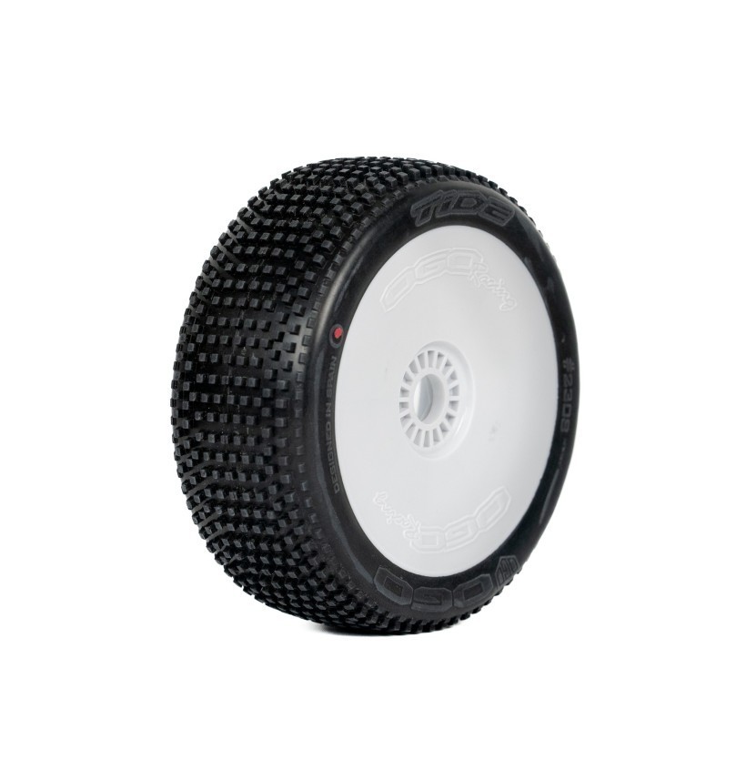 1:8 BUGGY TIDE CLAY SUPER SOFT PRE-MOUNTED WHITE (2) "CH COMPOUND"