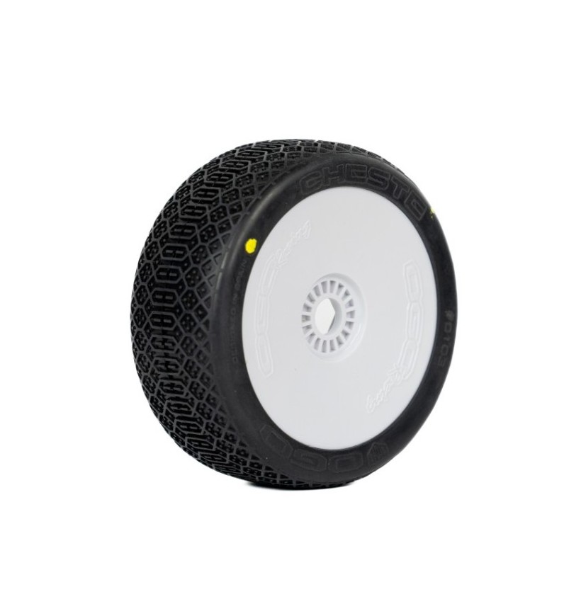 1:8 BUGGY CHESTE SUPER SOFT PRE-MOUNTED WHITE (2) "H COMPOUND"