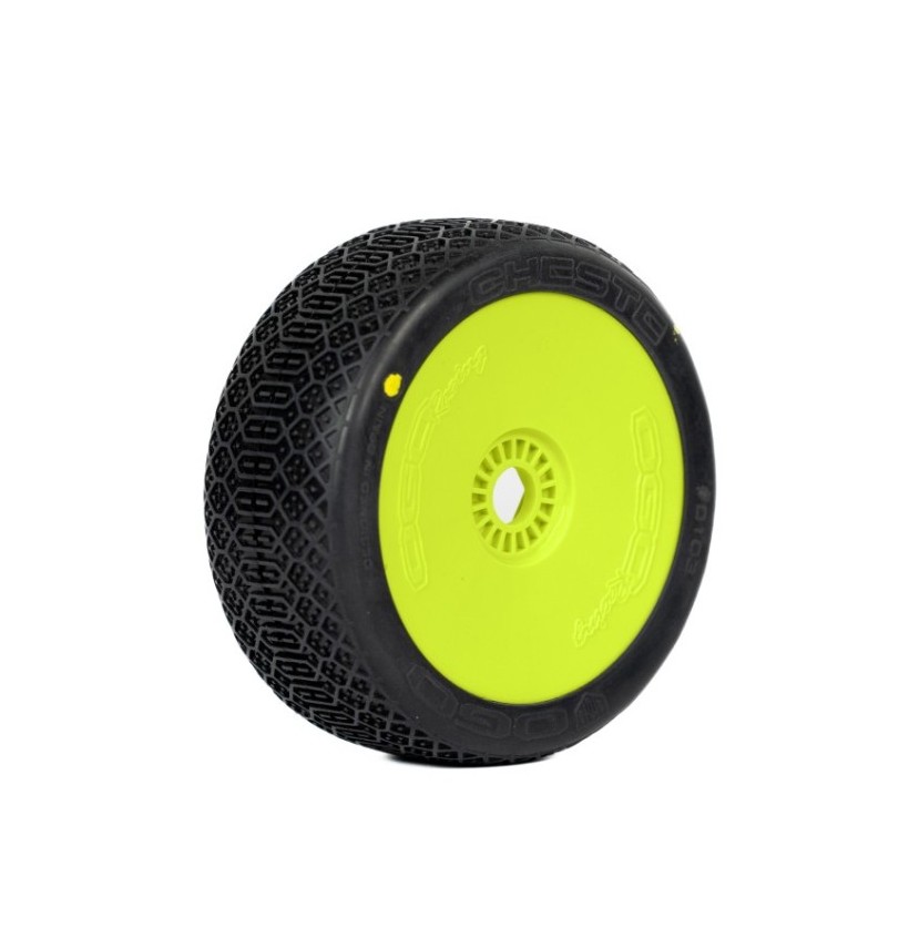 1:8 BUGGY CHESTE SUPER SOFT PRE-MOUNTED YELLOW (2) "H COMPOUND"