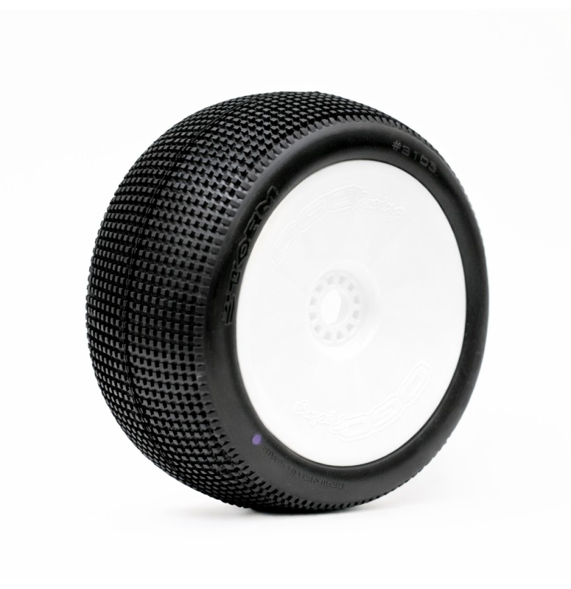 1:8 TRUGGY STORM CLAY PRE-MOUNTED WHITE 2PCS "CH COMPOUND"